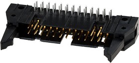 Фото 1/3 5499786-6, AMP-Latch-26 вилка на плату угл.2.54мм с длин.защ