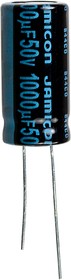 JTK108M050S1GMK25L, 1000мкФ 50В 105C 12.5x25 конденсатор электролитический (К50-35) (TKR102M1HI25M)