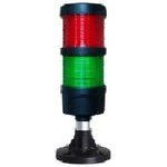 M4F-2C55B-RG DC24V Светодиодная модульная сигнальная колонна D=70 мм, LED, 2 секции, стойка L=55 мм с круглым основанием D=70 мм, цвет: крас