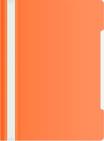 Фото 1/4 Папка-скоросшиватель Бюрократ -PS20OR A4 прозрач.верх.лист пластик оранжевый 0.12/0.16