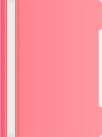 Фото 1/4 Папка-скоросшиватель Бюрократ -PS20PINK A4 прозрач.верх.лист пластик розовый 0.12/0.16