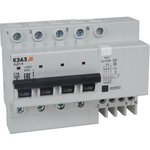 Выключатель автоматический дифференциального тока 4п C 10А 300мА тип AC 4.5кА ...