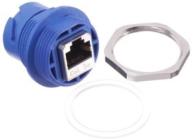 17-102274, Modular Connectors / Ethernet Connectors RECEPT ASSEMBLY KIT BLUE PLASTIC