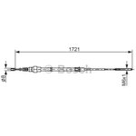 1 987 477 406, 1 987 477 406_трос ручника л.+п.! disc\ VW Passat 1.8/2.0 93