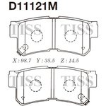 D11121M, D11121M-01_!колодки дисковые з.\ HYUNDAI XG25/SG30/TRAJET 2.0/2.7 V6 00