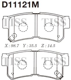 D11121M, Колодки тормозные дисковые