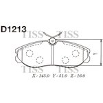 d1213, Колодки тормозные дисковые Nissan