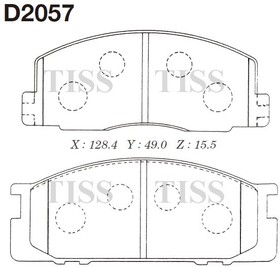 D2057, Колодки тормозные дисковые