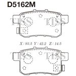 Колодки тормозные дисковые D5162M