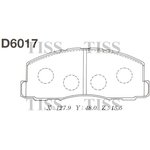 D6017, D6017_колодки дисковые перед.\ Mitsubishi Colt/Galant 1.6-1.8D/TD 84-91