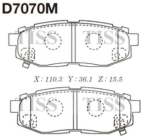 D7070M, Колодки тормозные дисковые
