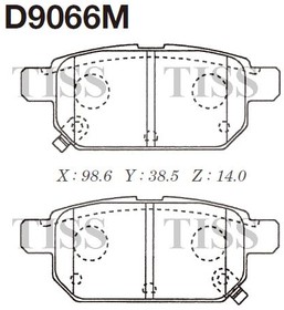 D9066M, Колодки тормозные дисковые