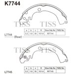 k7744, Колодки тормозные барабанные Subaru