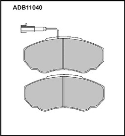 ADB11040, ADB11040_колодки дисковые передние!\ Peugeot Boxer 290/330 Models, Fiat Ducato 11/15 Models 02