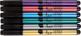 Набор маркеров Играй METALLIC, 6 цв., 2 мм, кисть, ассорти 645801