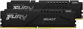 Фото 1/10 Модуль памяти Kingston 32GB Kingston DDR5 5200 DIMM FURY Beast Black Gaming Memory KF552C40BBK2-32 Non-ECC, CL40, 1.25V, KF552C40BBK2-32 1RX