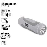 Bluetooth колонка BOROFONE BR7 Empyreal Sports BT 5.0 5Wx2 AUX/microSD/USB/FM серая