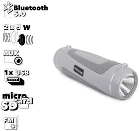 Bluetooth колонка BOROFONE BR7 Empyreal Sports BT 5.0 5Wx2 AUX/microSD/USB/FM серая