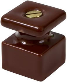 Изолятор Квадрат с саморезами, цвет - коричневый GE80027-04