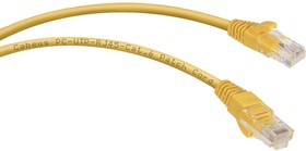 Неэкранированный патч-корд U/UTP, категория 6, 2xRJ45/8p8c, желтый, PVC, 0.3м PC-UTP-RJ45-Cat.6-0.3m-YL