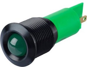 Q16P1BXXG220E, LED Indicator, Solder Lug / Faston 2.8 x 0.8 mm, Fixed, Green, AC, 220V