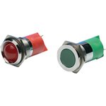 Q22P1CXXG220E, LED Indicator, Solder Lug / Faston 2.8 x 0.8 mm, Fixed, Green ...