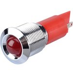 Q16P1CXXR220E, LED Indicator, Solder Lug / Faston 2.8 x 0.8 mm, Fixed, Red, AC, 220V