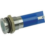 Q14F1CXXB24E, LED Indicator, Solder Lug / Faston 2.8 x 0.8 mm, Fixed, Blue, DC, 24V
