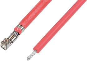 214921-1224, Pre-Crimped Lead, Pico-Blade Female - Bare Ends, 300mm, 26AWG