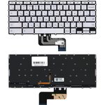 Клавиатура для ноутбука Asus Chromebook C433T серебристая с подсветкой