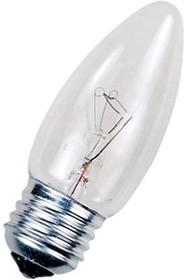 40C1/CL/E27, Лампа 40Вт, свеча прозрачная, цоколь E27