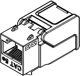 SS-82000-005, Modular Connectors / Ethernet Connectors Cat5E Unshielded Keystone Jack NoTool