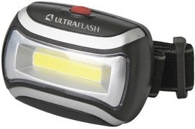 Фото 1/3 Ultraflash LED5380 (фонарь налобн.черн. 3 Вт COB LED, 3 реж, пласт, пакет)