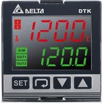 DTK4848R02, DTK Panel Mount PID Temperature Controller, 48 x 48 (1/16 DIN)mm 1 Input, 2 Output Relay, 100