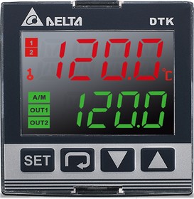 Фото 1/2 DTK4848R02, DTK Panel Mount PID Temperature Controller, 48 x 48 (1/16 DIN)mm 1 Input, 2 Output Relay, 100