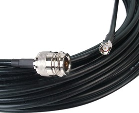 Фото 1/2 ASMN500A058L13, ASMN Series Male SMA to Female N Type Coaxial Cable, 5m, RF LLC200A Coaxial, Terminated