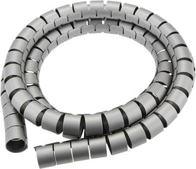 Фото 1/3 спиральный защитный рукав LXQ 10-3, полиэтилен, размер 10, цвет серый, длина 1 м PR5000200