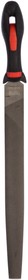 Фото 1/3 Плоский зауженный напильник с ручкой PVC (300 мм, насечка №1 грубая, по 3м сторонам) 3701300