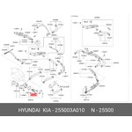 25500-3A010, Термостат HYUNDAI ix55 (10-) KIA Mohave (10-) (3.0 TCI) OE