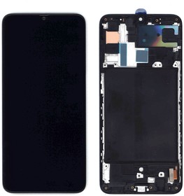 Дисплей для Samsung Galaxy A70 SM-A705F в сборе с тачскрином и рамкой (TFT) черный