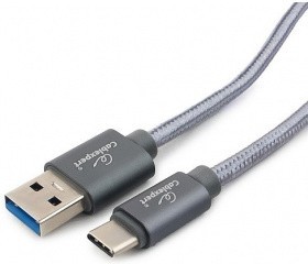 Фото 1/3 Cablexpert Кабель USB 3.0 CC-P-USBC03Gy-1.8M AM/Type-C, серия Platinum, длина 1.8м, титан, блистер