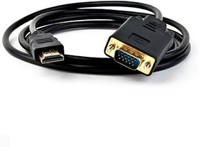 Фото 1/3 ORIENT Кабель-адаптер HDMI M C702 --  VGA 15M, длина 1.8 метра, черный