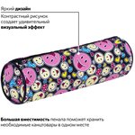 Пенал-тубус ПИФАГОР, мягкий, "SMILE", 20х7 см, 229268