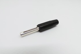 Фото 1/3 Black Male Banana Plug, Solder Termination, 10A, 50V, Silver Plating