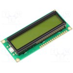 RC1601A-YHY-JSX, Дисплей: LCD, алфавитно-цифровой, STN Positive, 16x1, LED, PIN: 16