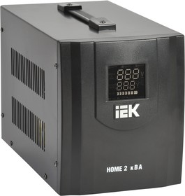 Фото 1/5 Стабилизатор напряжения IEK Home 2кВА однофазный черный (IVS20-1-02000)