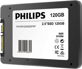 Твердотельный диск 120GB PHILIPS FM12SS022P/97 2.5", SATA III, TLC [R/W - 480/400 MB/s]