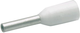 Insulated Wire end ferrule, 0.5 mm², 14 mm/8 mm long, DIN 46228/4, white, 1698