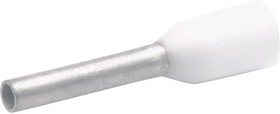 Insulated Wire end ferrule, 0.75 mm², 18 mm/12 mm long, DIN 46228/4, white, 170WL