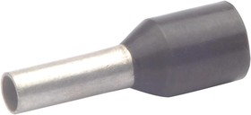Insulated Wire end ferrule, 1.5 mm², 18 mm/12 mm long, DIN 46228/4, black, 17212
